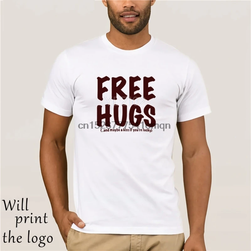 

T-shirt 2017 summer Free hugs T-shirts men brand sportwear men clothing cotton top t-shirt