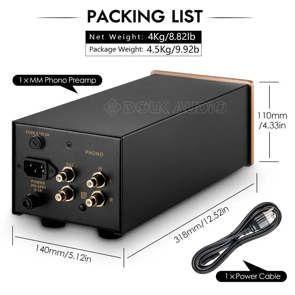 Douk Audio EAR834 мм(движущийся магнит)/MC(движущаяся катушка) RIAA Phono Stage предусилитель HiFi проигрыватель предварительно усилитель PHONOBOX