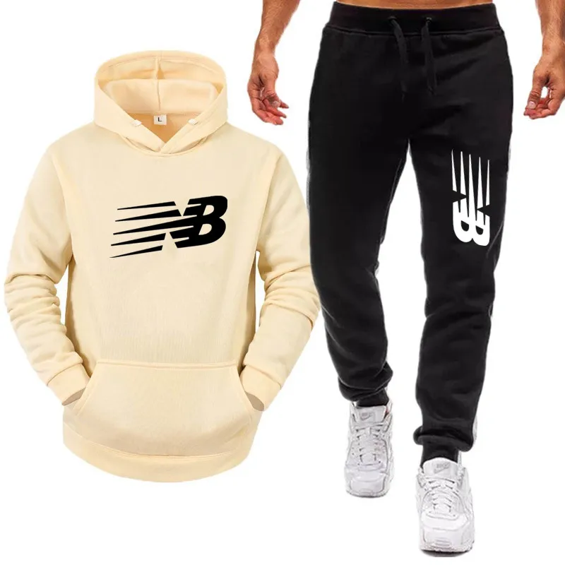 

2020 Fashion Men's Sets Brand Sportswear Tracksuits 2 Piece Sets Men's Clothes Hoodies+Pants Sets Male Streetswear Coat Jackets