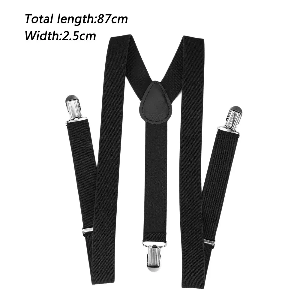 

2021 NEW Adjustable Brace Clip-on Adjustable Unisex Pants Braces Straps Fully Elastic Y-back Suspender Belt For Children