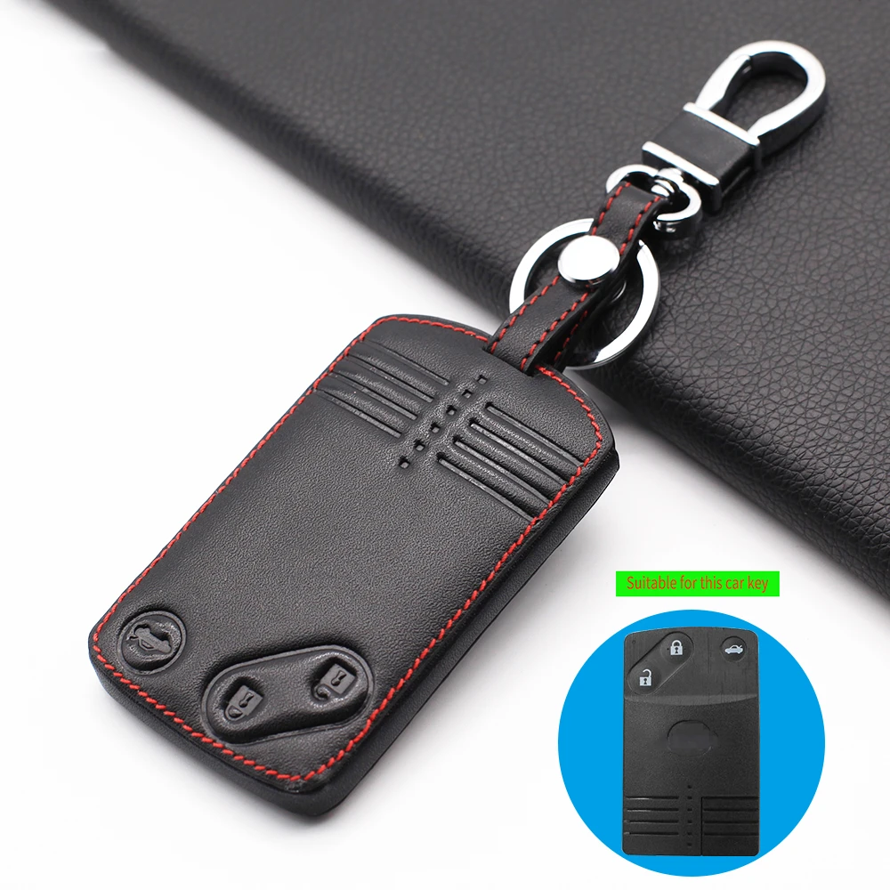 2020 Praise Car Key Card Leather Shell Fob Case Cover for Mazda 3 5 6 8 M8 CX-7 CX-9 2/3/4 Buttons Smart Remote Style Jacket | Автомобили