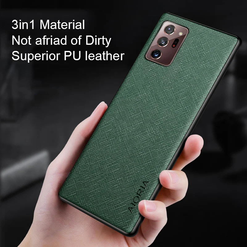 Case for Samsung Galaxy Note 20 10 9  Ultra Plus Lite funda cross pattern Leather skin cover Luxury phone case coque capa 