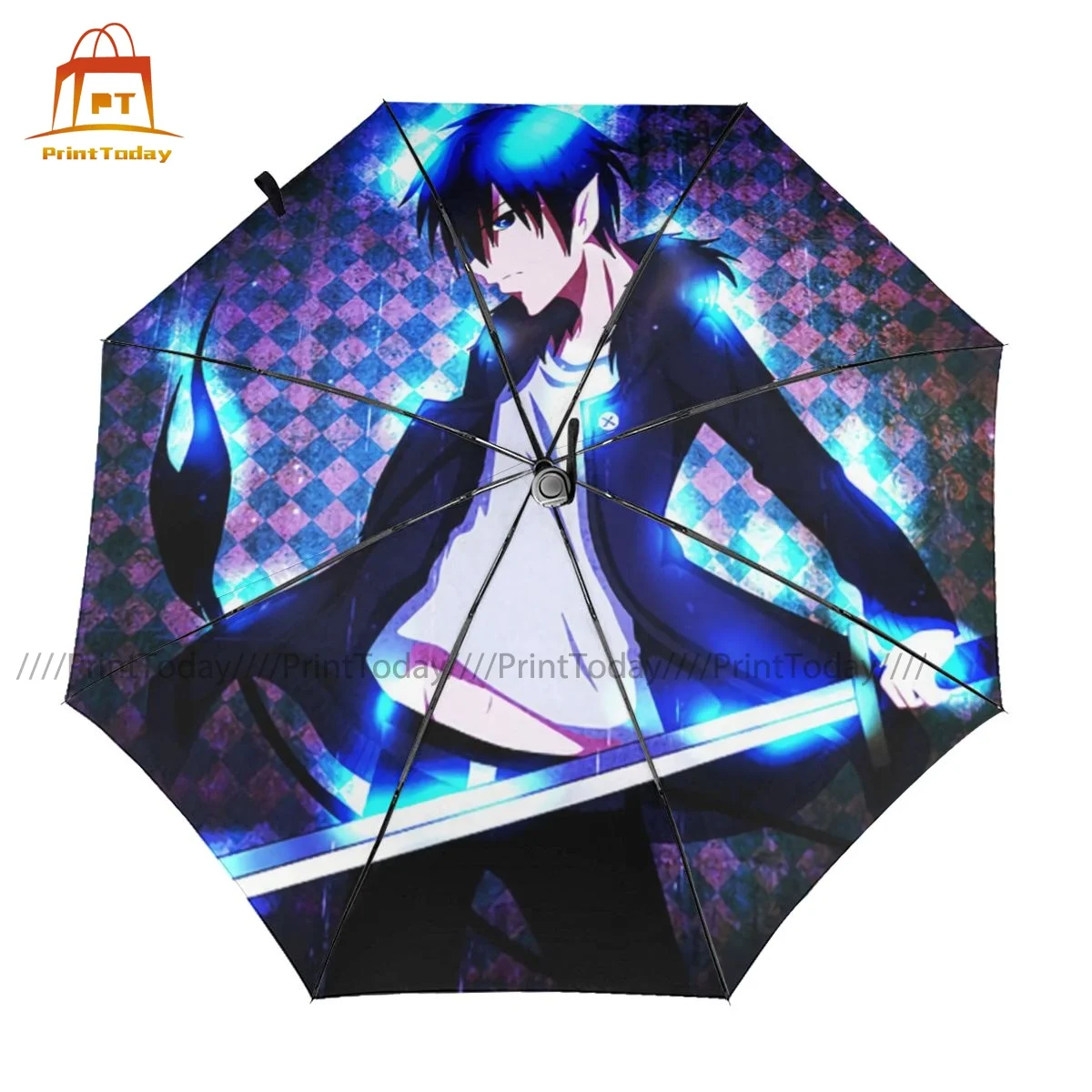 

Ao No Exorcist Umbrella Aesthetic Portable Umbrella Print Travel Windshield Automatic Umbrella