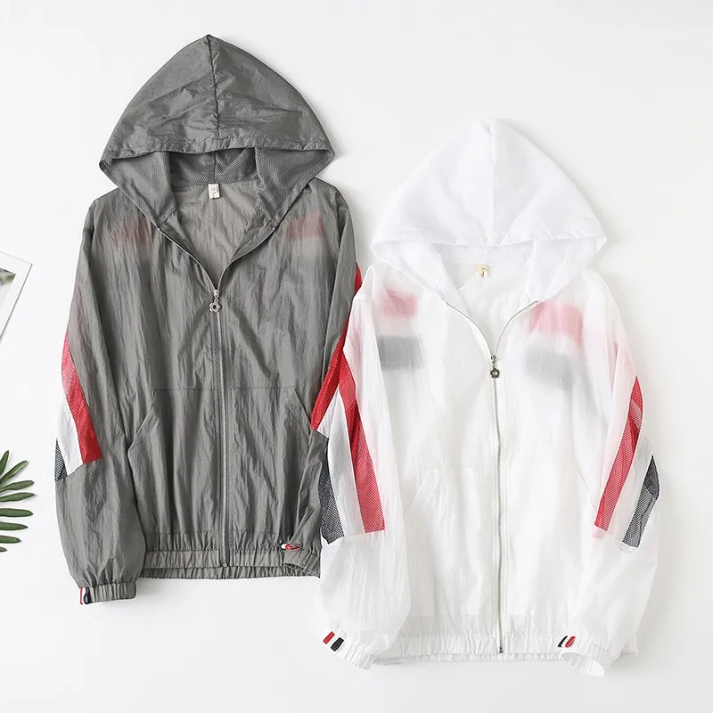 

Zip Up Women Korean Style Hoodies For Girls Top Vintage Solid Long Sleeve Oversized Summer Sweatshirt Jacket Sunproof Coats