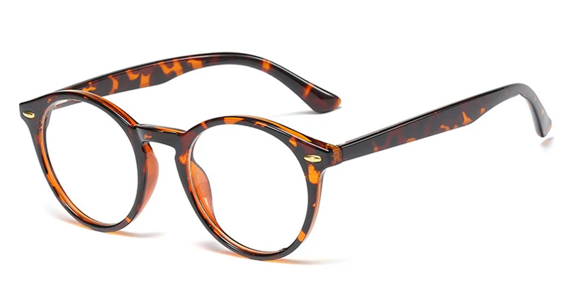 leopard with clear Kachawoo круглые очки оптические оправы женские заклепки зеленый синий ретро очки оправы для глаз мужские леопардовые аксессуары в стиле унисекс - Цвет оправы: leopard with clear