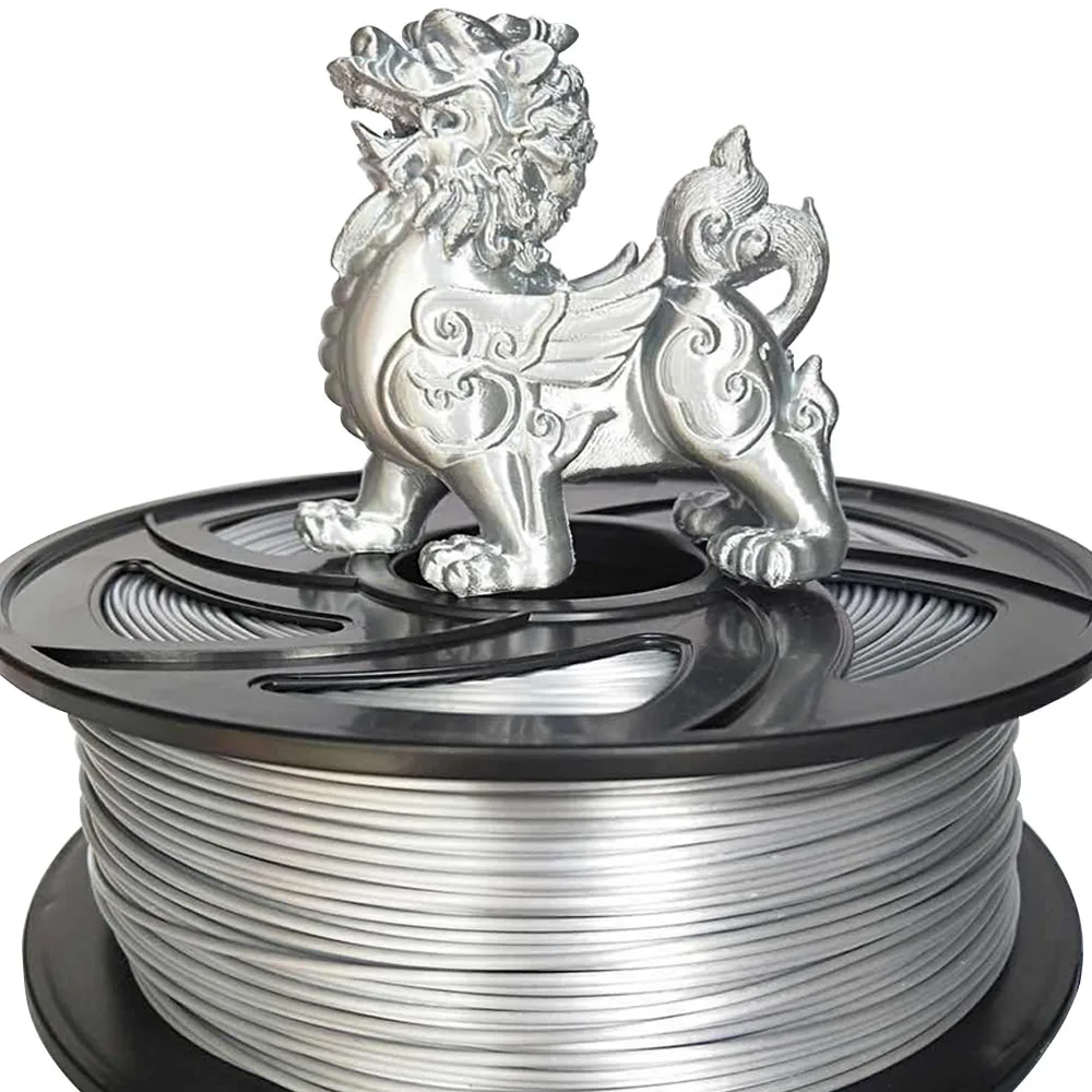 New-Silk-Like-Silver Нить для 3d принтера CREOZONE 1,75 мм 1 кг PLA ABS Нейлон Дерево TPU PETG Carbon ASA PP PC 3D пластиковая печатная нить из России - Цвет: New-Silk-Like-Silver