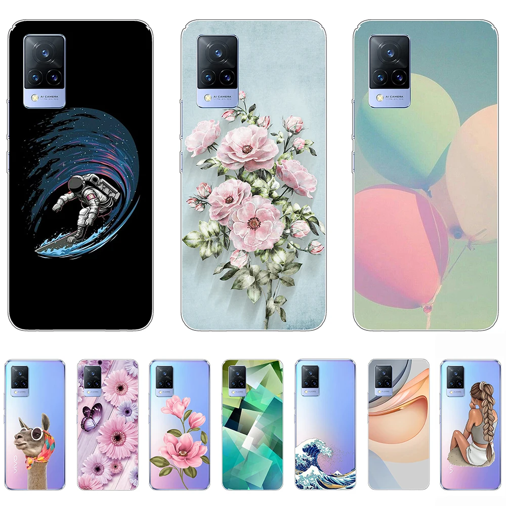 

Silicon Case for vivo V21 Abstract Fashion Flexible Cover on vivo V21 Shell Cover Ultra-thin Anti-knock Shockproof Personality