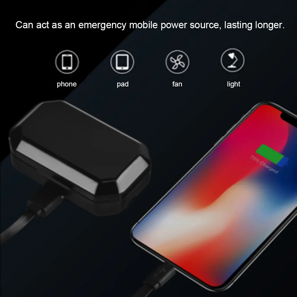 TWS беспроводные наушники IPX7 водонепроницаемые спортивные с Bluetooth HiFi Звук 6D