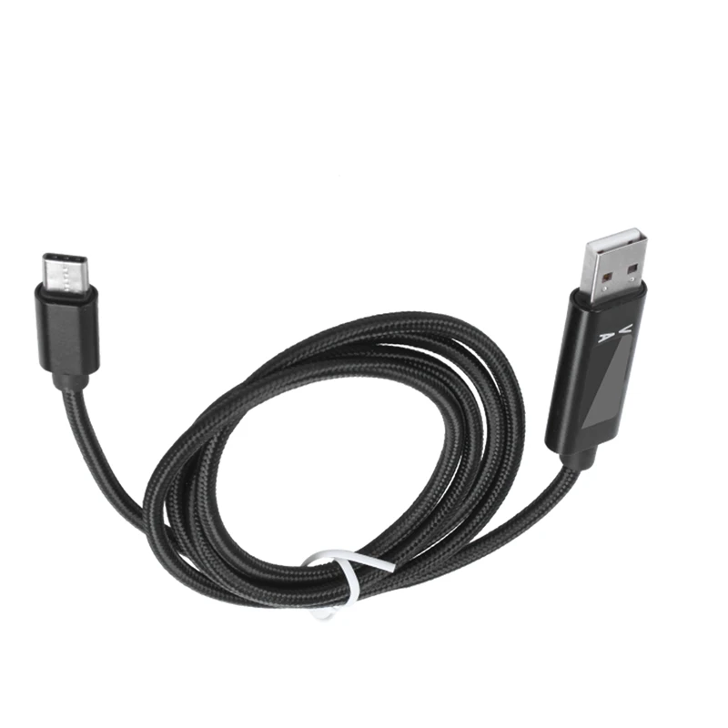 USB Type C Cable QC 3.0 Fast Charging Voltage and Current Display Braided Data Sync | Электроника
