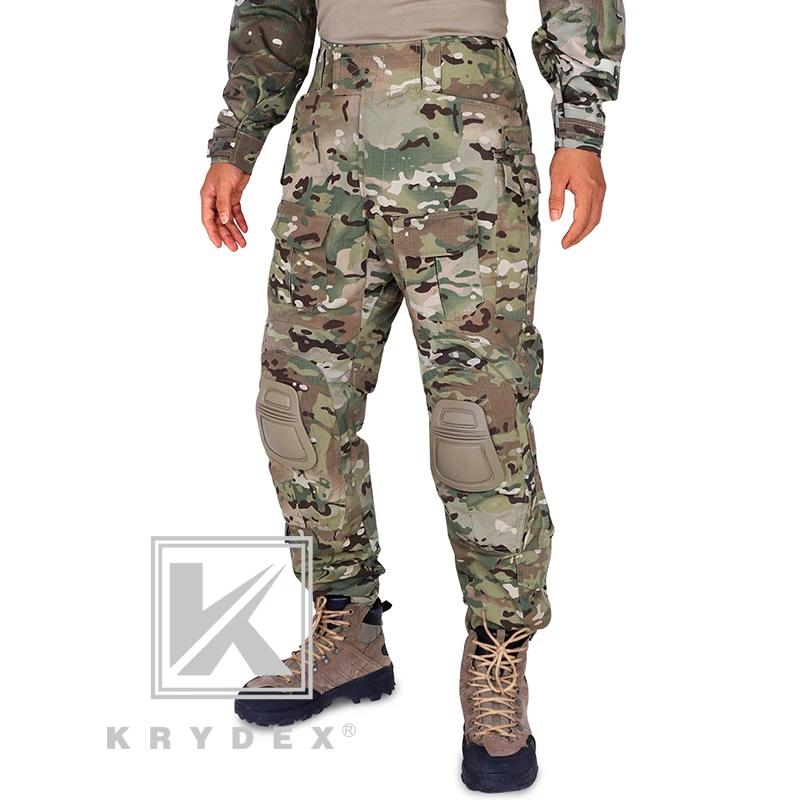 Комплект боевой униформы KRYDEX G3 для военных страйкбола охоты стрельбы Мультикам в