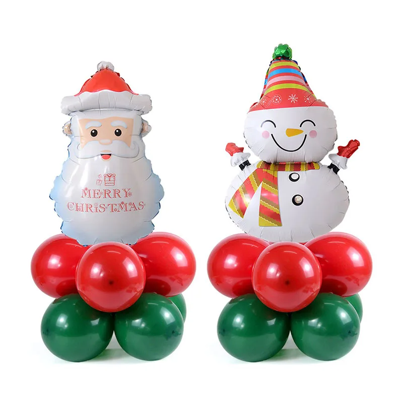 

9pcs/set Christmas Foil Balloon Santa Claus Snowman Xmas Tree Decoration Balloons Christmas Party Supplies Navidad 2022 Globos