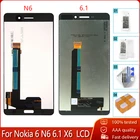 Оригинальный ЖК-дисплей для Nokia 6 N6 X6 6,1 Plus, сенсорный экран, дигитайзер в сборе, замена, бесплатные инструменты для Nokia 6.1, ЖК-дисплей