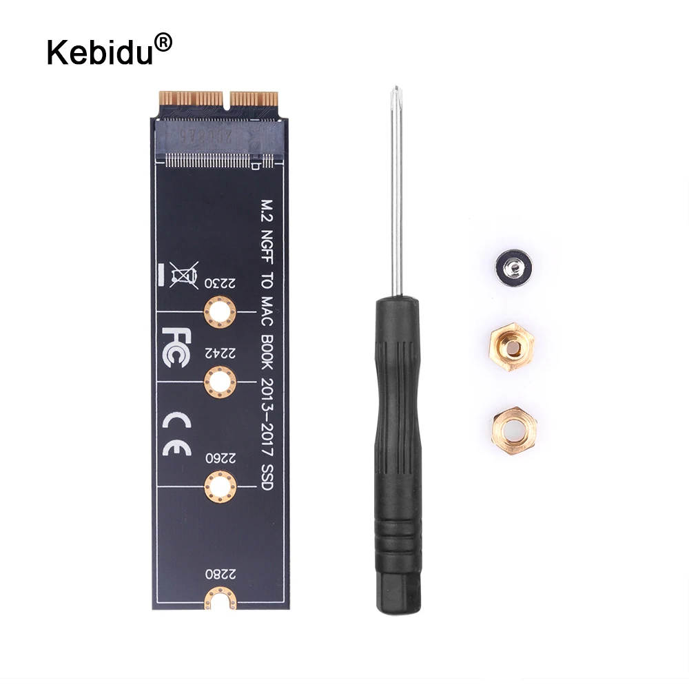 

Kebidu M.2 NVME PCIe SSD конвертировать адаптер карты для MacBook 2013-2017 NVME/AHCI SSD Модернизированный комплект для A1465 A1466 A1398 A1502