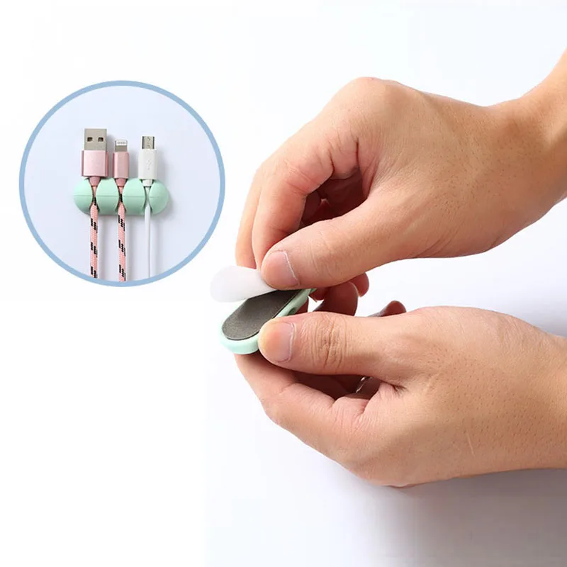 2pc USB Charging Data Cable Winder Silicone Organizer Flexible Cord Management Clips For Mouse Wired Earphone Holder | Дом и сад