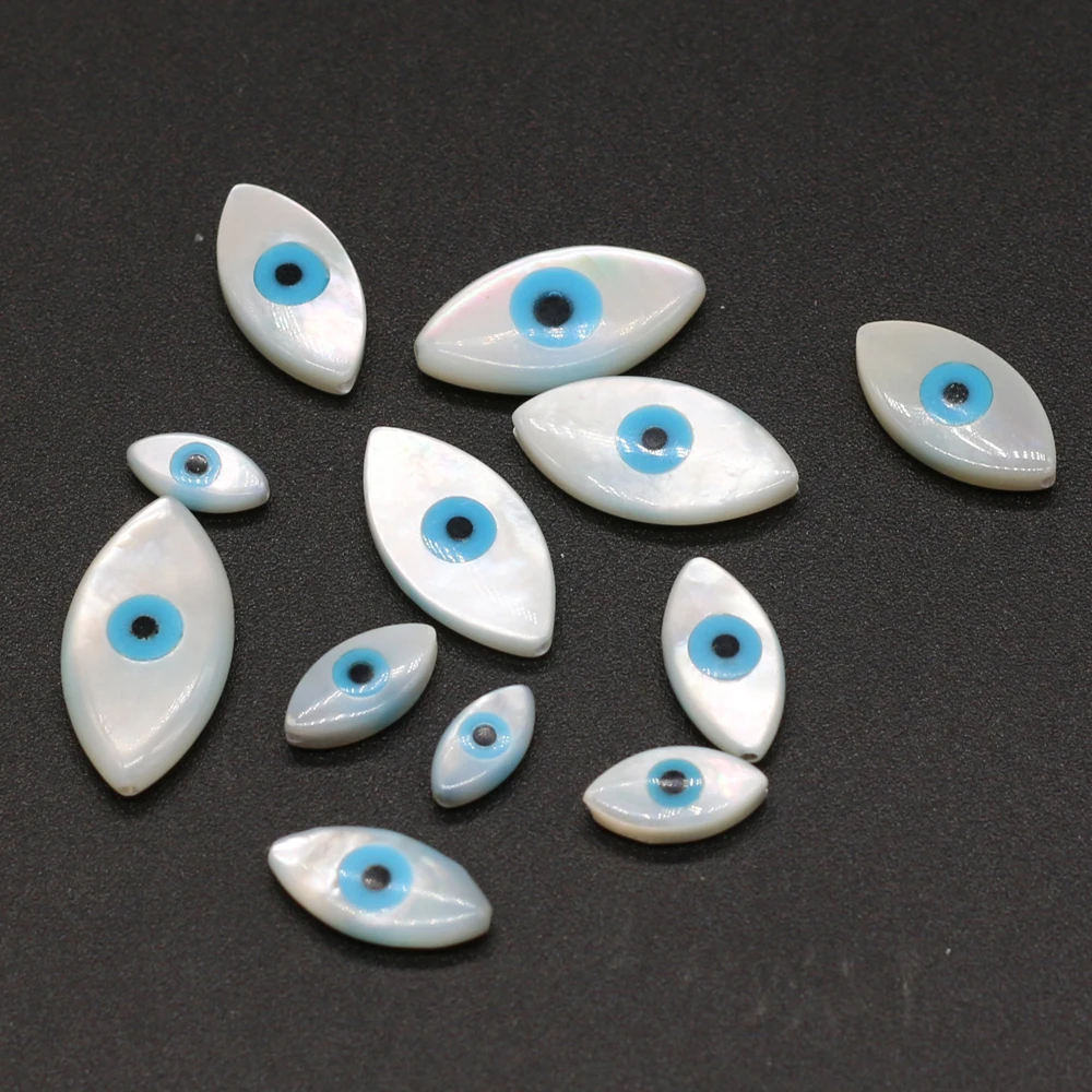 

4pcs/lot Fashion Horse Eye Shaep Shell Beads Natural Shell Loose Beads for Making DIY Jewerly Necklace Accessories