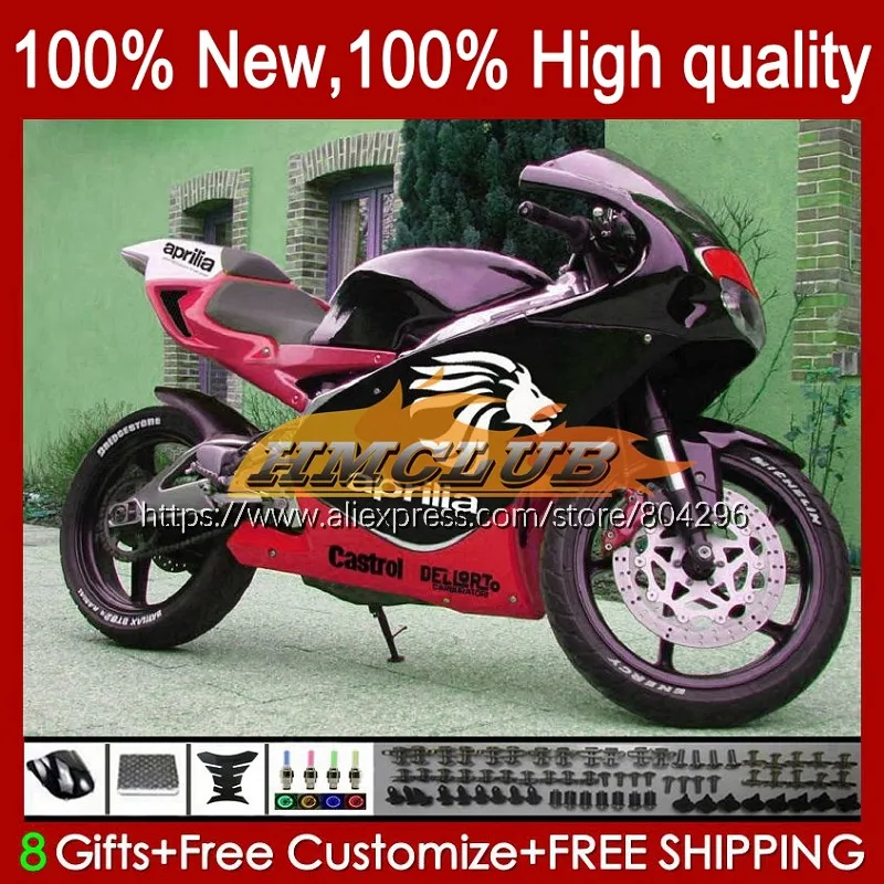 

RS125R для Aprilia RSV RS 125 R RR RS-125 черный красный 2No.105 RS125 99 00 01 02 03 04 05 1999 2000 2001 2002 2003 2005 обтекатели