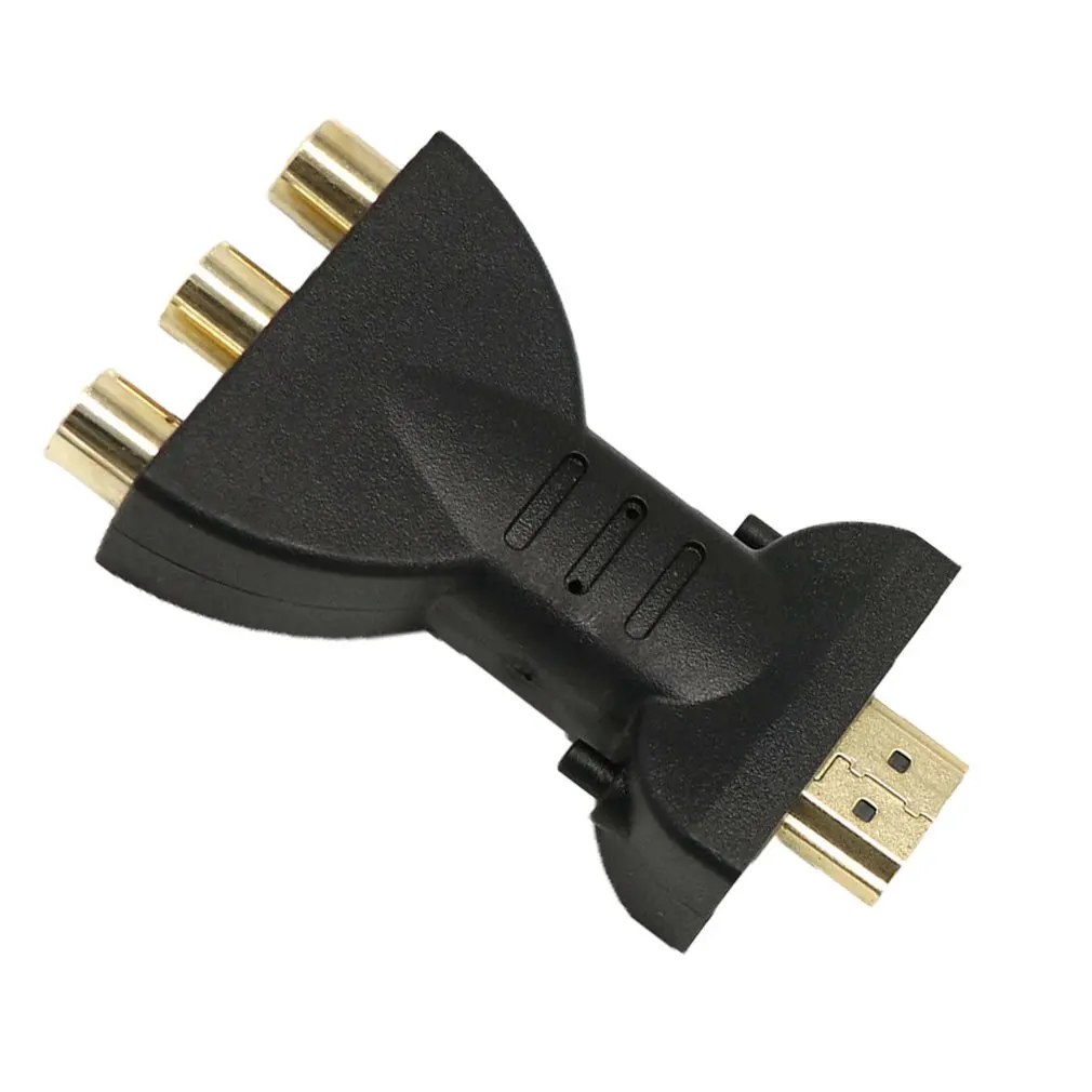 Новинка 2019 высококачественный позолоченный адаптер HDMI в 3 RGB RCA Video Audio AV