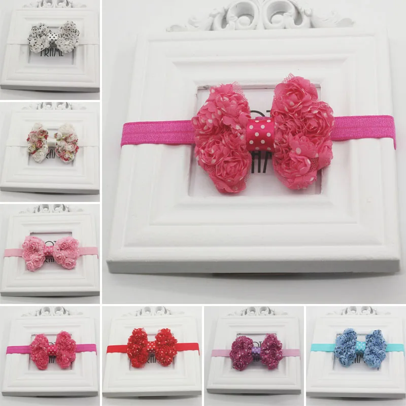 Повязка на голову шифоновая с принтом в горошек 3 дюйма 4 шт. | Аксессуары для