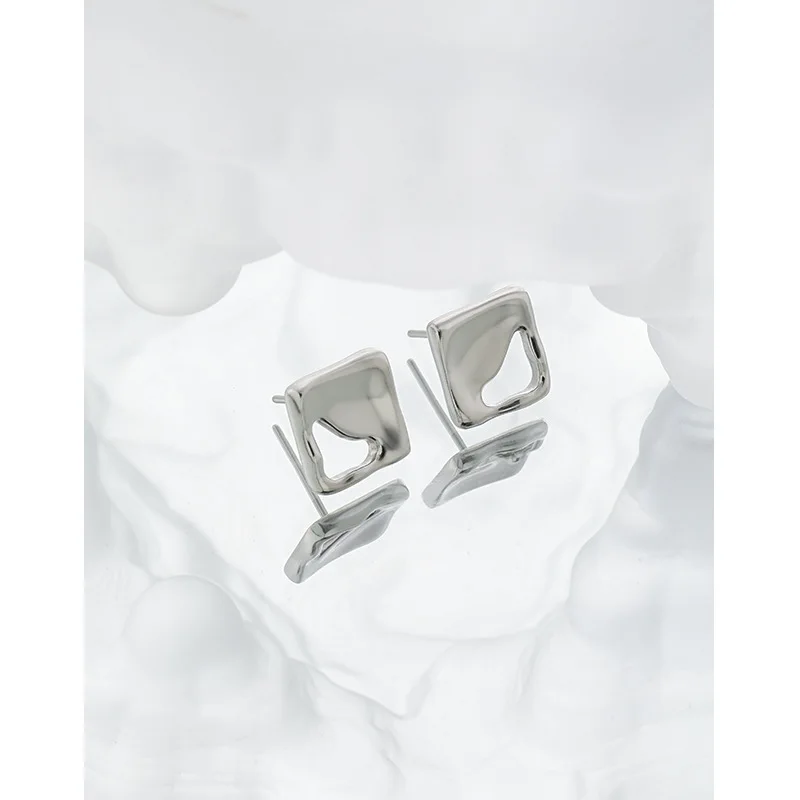 Женские серьги-гвоздики из серебра 925 пробы с платиновым покрытием | Украшения и