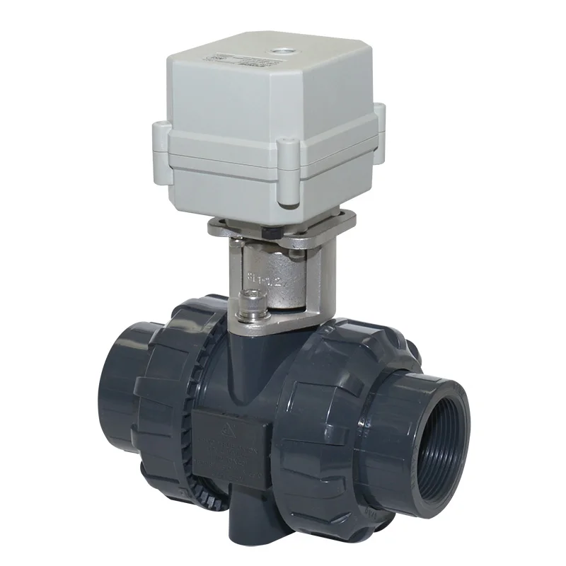 Моторизованный шаровой клапан UPVC/CPVC 110-230VAC BSP/NPT 1-1/2 'ɲ-ходовой полный порт