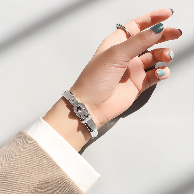 TOSOKO ювелирные изделия из нержавеющей стали Ins толстая цепочка браслет для