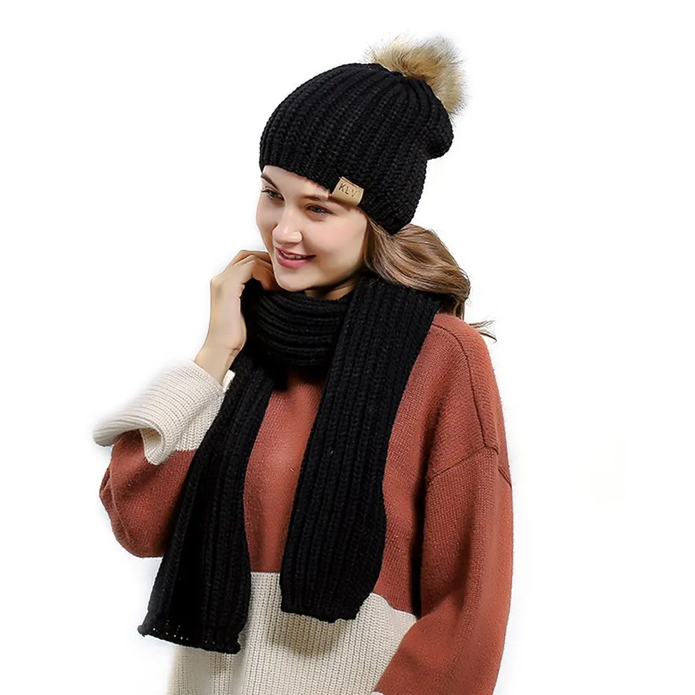 Хит продаж зимние женские вязаные шапочки Skullies шерстяные громоздкие шапки и