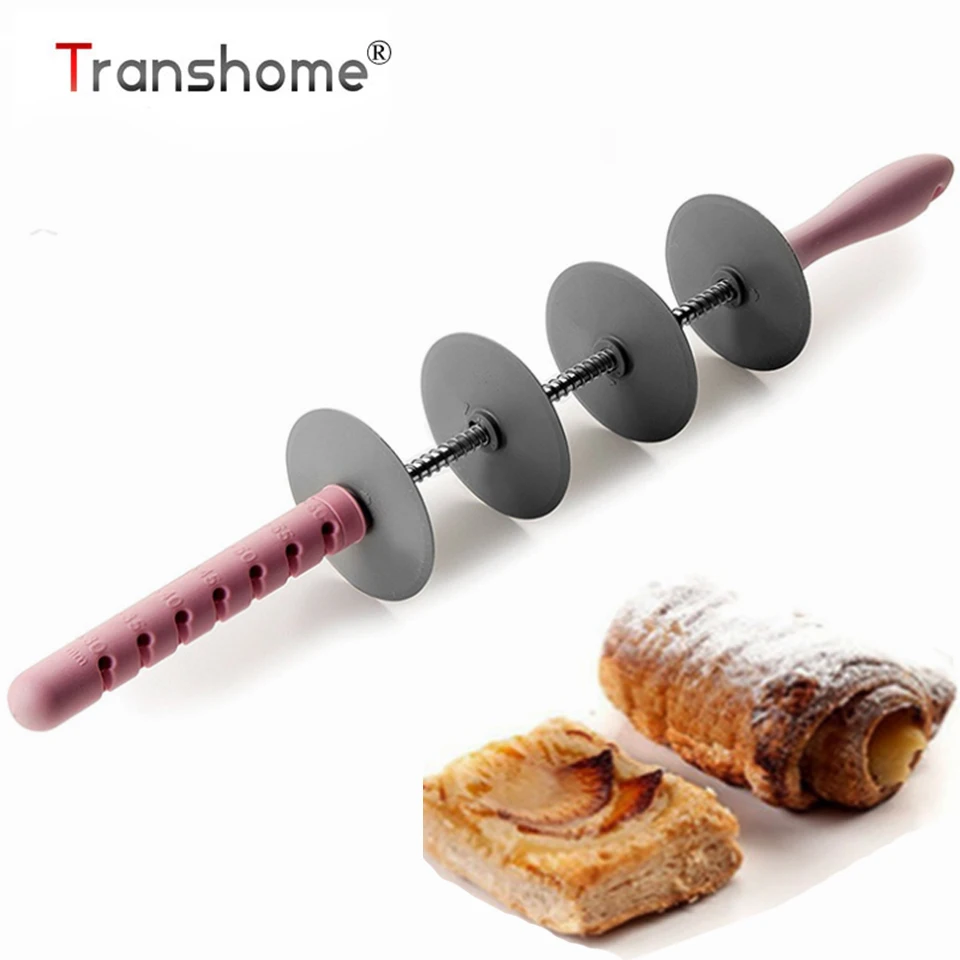 Transhome ролик с лезвием регулируемая Скалка сделай сам хлеб/нож для Круассанов
