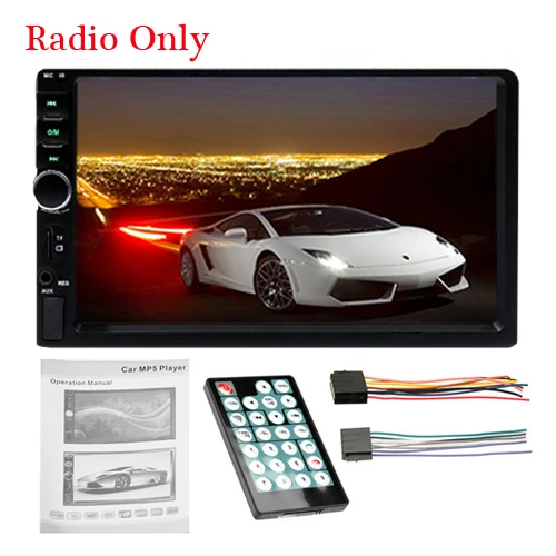 AMPrime 2din 7018B автомобильный мультимедийный плеер стерео Bluetooth Радио автомобильный аудио 7 ''2 DIN сенсорный экран Авторадио с камерой заднего вида - Цвет: Radio Only