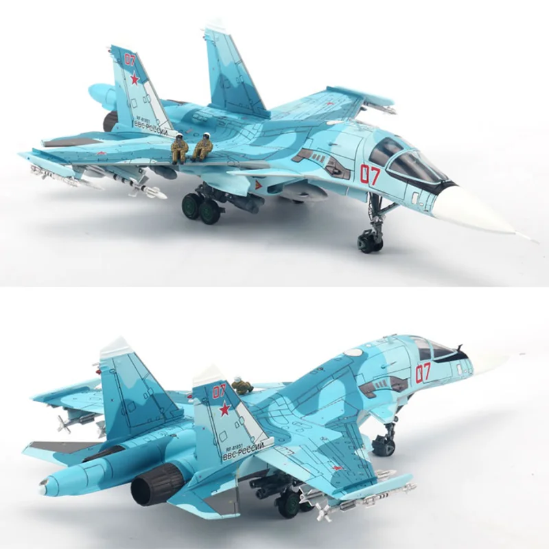 

Diecast 1:72 Scale SU-34 Fullback Russian Air Force Airplane Plane Fighter Aircraft Toys Static Alloy Model Adult Collection