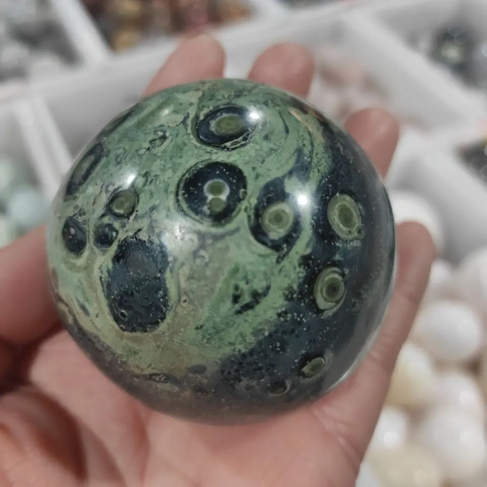 

1pcs 4-5cm Natural Peacock eye Ball Polished Quartz Crystal Sphere Healing