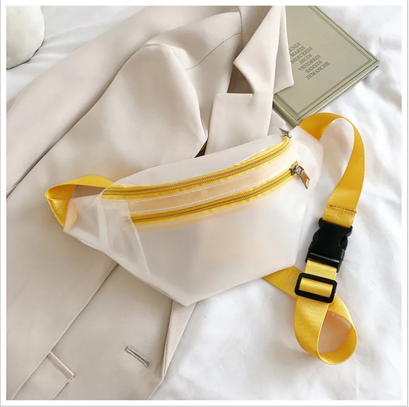 Прозрачная поясная сумка женский прозрачный кошелек карамельных цветов легкая