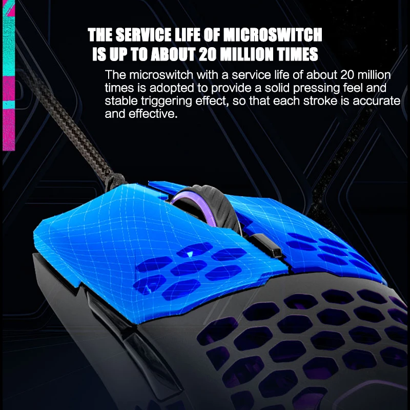 cooler master mm711 lite rgb backlight gaming mouse lightweight honeycomb shell for computer pc laptop gamer complete mause free global shipping