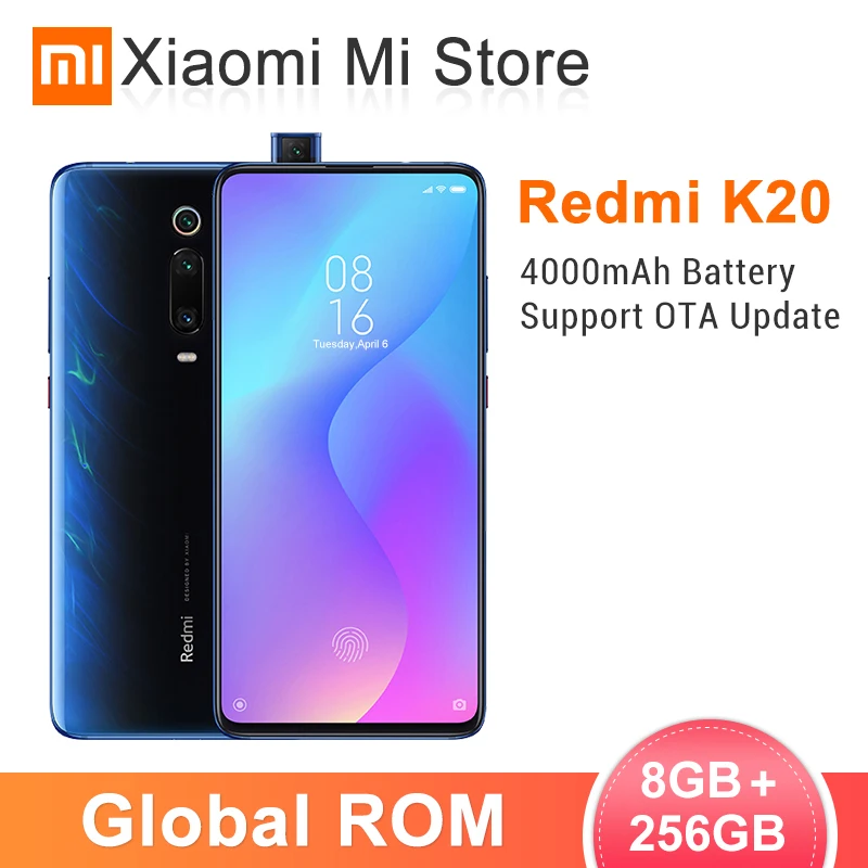 Смартфон Xiaomi Redmi K20, 8 ГБ ОЗУ, 256 Гб ПЗУ, Восьмиядерный процессор Snapdragon 730, 48 Мп+ 20 МП, 4000 мА/ч, зарядное устройство, 6,39 дюйма, полный экран