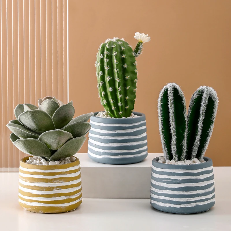 

Nordic wind simulation plant cactus potted small green plant ornaments creative living room interior desktop decorations