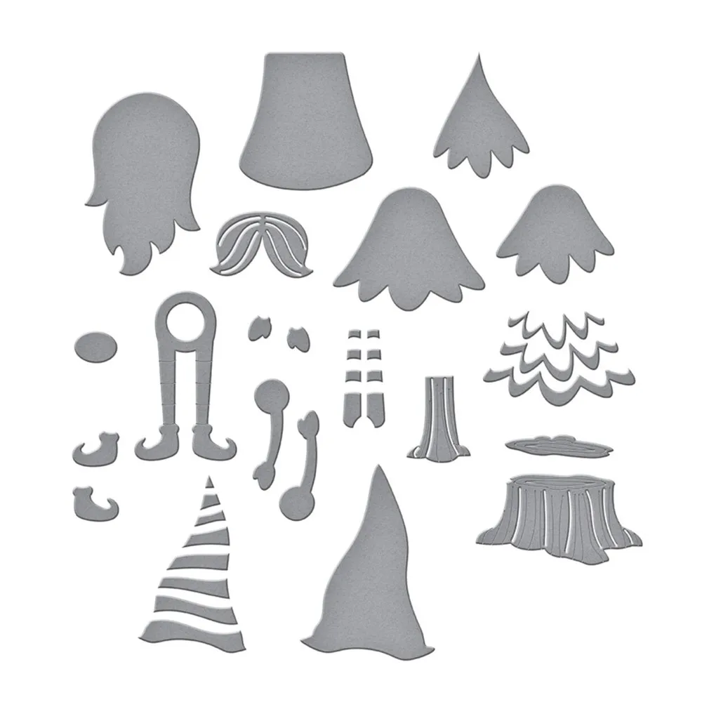 

Dancin Gnome Etched 2021 Arrival New Metal Cutting Dies Scrapbook Diary Decoration Stencil Embossing Template DIY Greeting Card