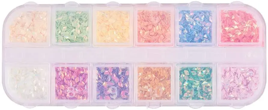 

Лазерные блестки для маникюра, 3 коробки