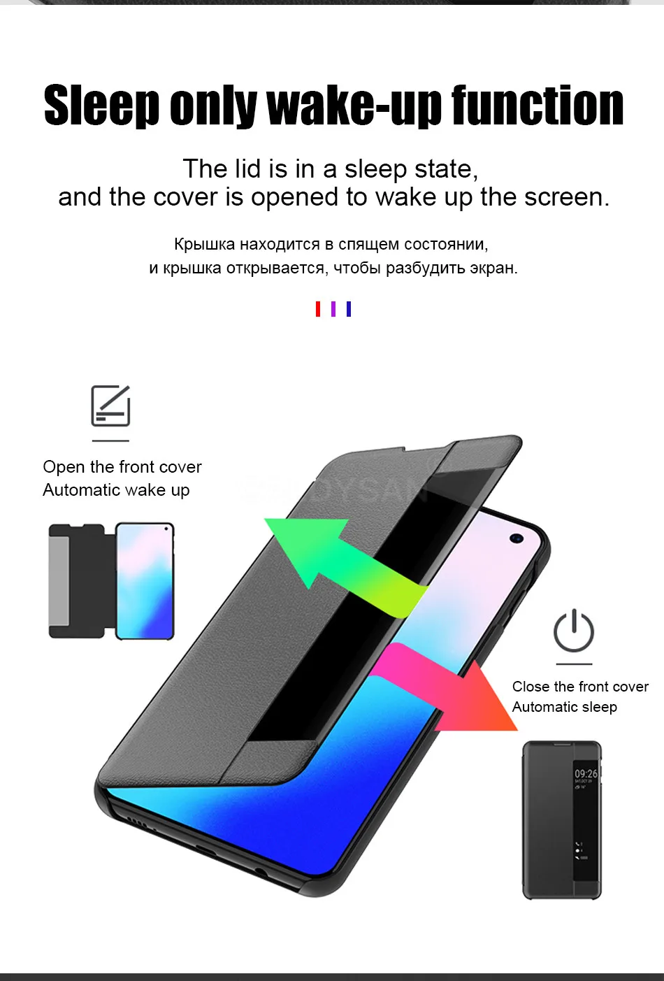 Роскошный кожаный флип-чехол для samsung Galaxy S7Edge S9 S8 S10 Plus, противоударный чехол для телефона A7 Smart View