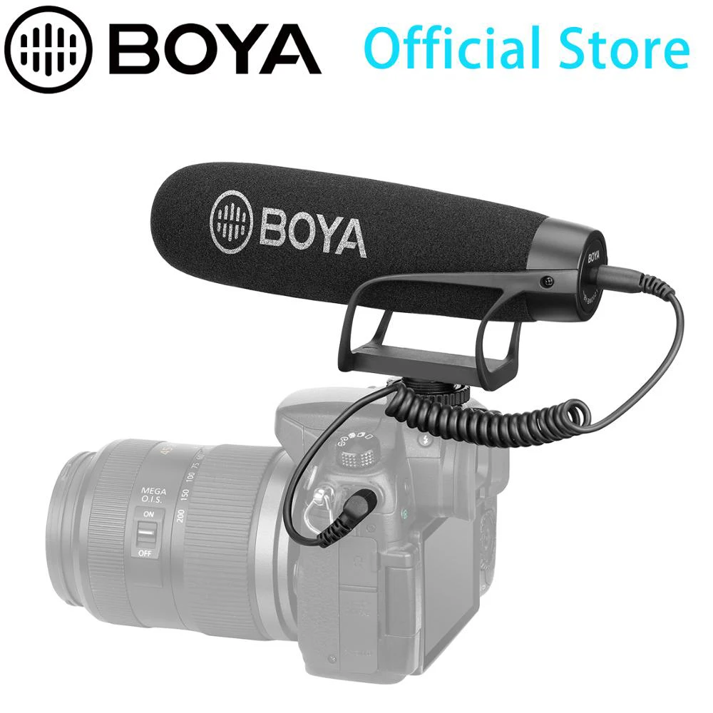 

BOYA BY-BM2021 On-camera Shotgun Condenser Microphone for PC iOS Andrioid Smartphone DSLR Camera Camcorder Streaming Youtube