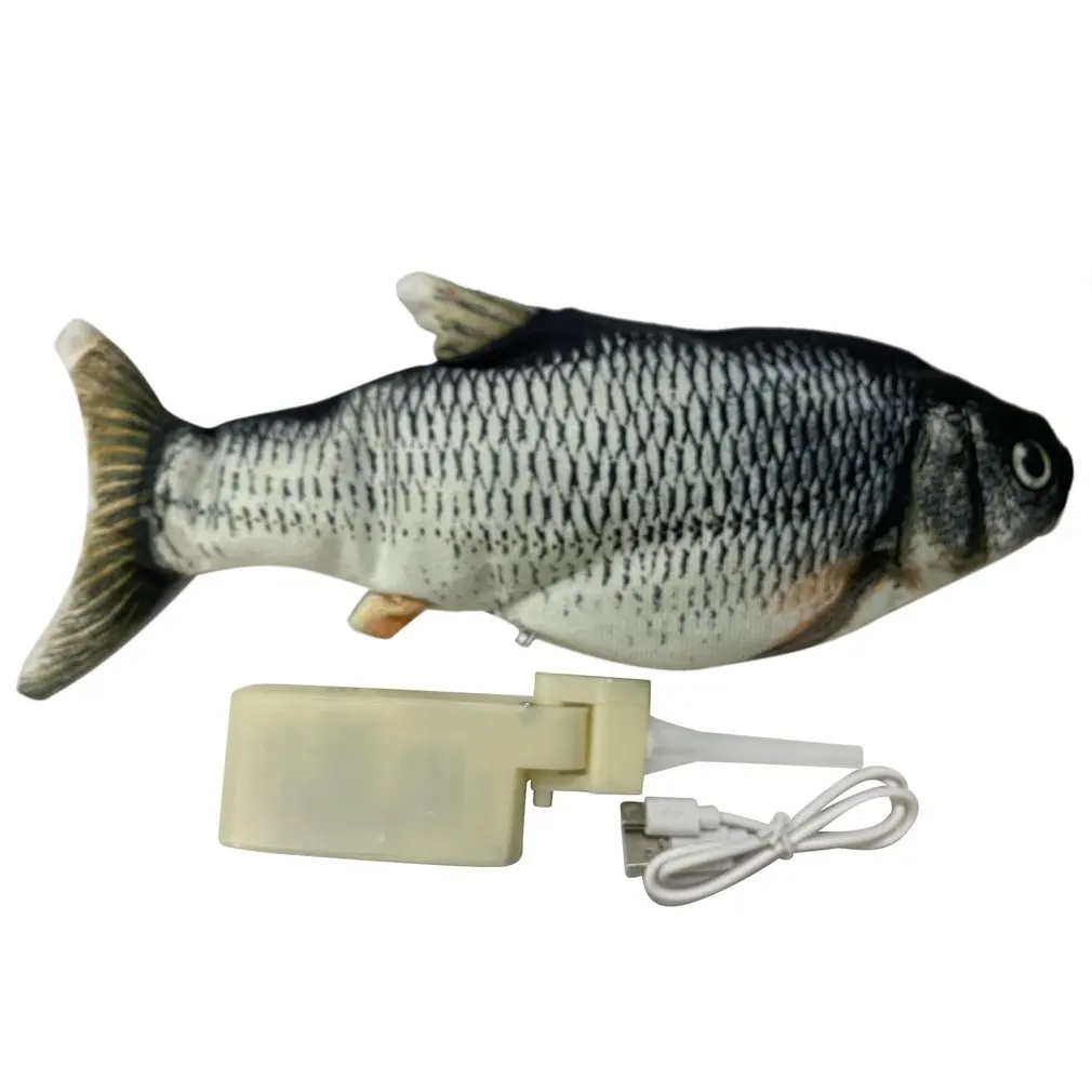 

Cat Electric Chargeable Wagging Fish Realistic Plush Toy Simulation Catnip Soft Gift For Pet Cat Chewin