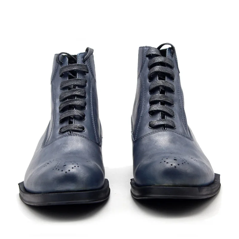 2020 новые мужские ботильоны с рисунком для подиума высокое качество натуральная