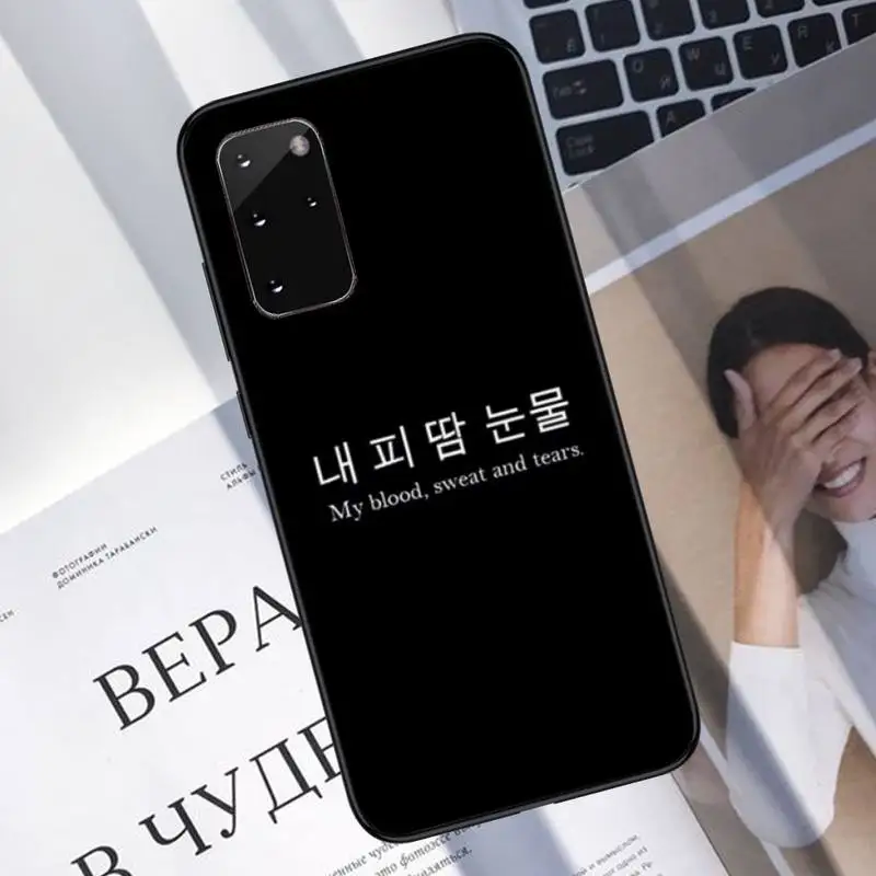 

Cute Korean Style Font Phone Case For Samsung A40 A31 A50 A51 A71 A20E A20S S8 S9 S10 S20 Plus note 20 ultra