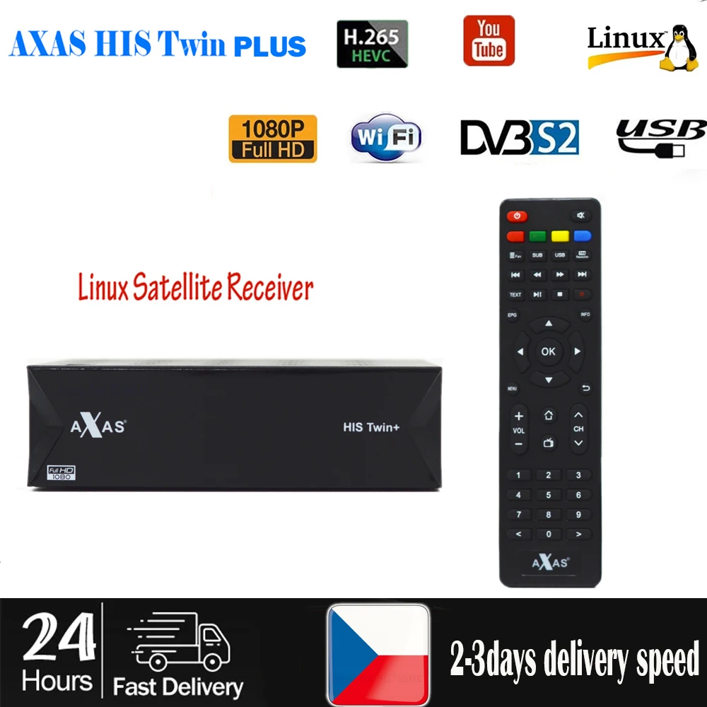 

2022 New Full HD Axas His Twin+ DVB-S2/S 1080P HD Enigma 2 Satellite TV Receiver WiFi + Linux E2 Open ATV H.265 IP TV Box
