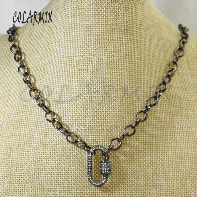 2 шт. ожерелье циркониевая Пряжка Подвеска длинная цепочка Ожерелье Высокое