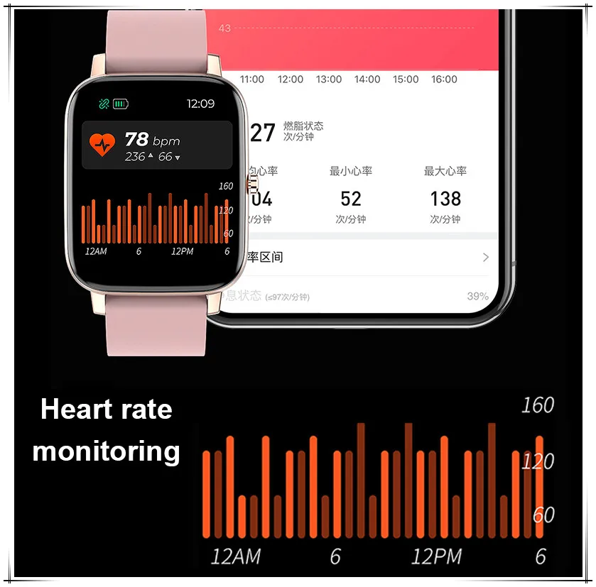 

2021 Smart Watch Men Sports Fitness Tracker 1.69Inch Touch Screen Smartwatch Woman Bluetooth For iOS Android Apple Xiaomi Phone