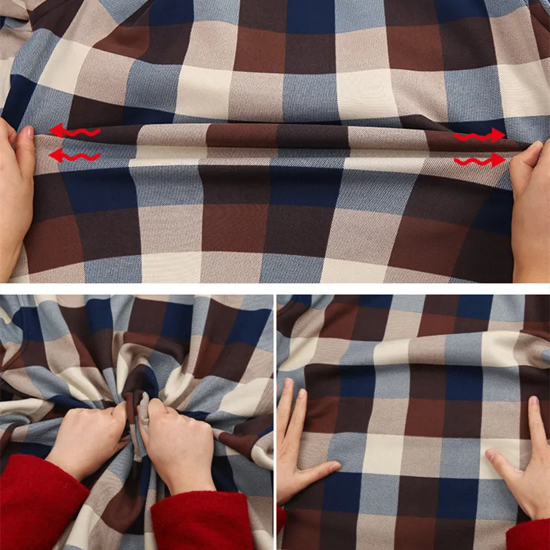 Unisplendor теплая Клетчатая Мужская рубашка Повседневная утолщенная мужская зима