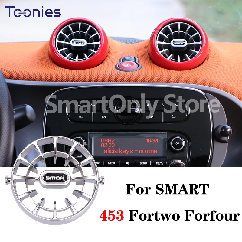 

Car Air Outlet Modification Parts Decorative Ring Cover For Mercedes Smart 453 Fortwo Forfour Carbon Style Interior Accessories