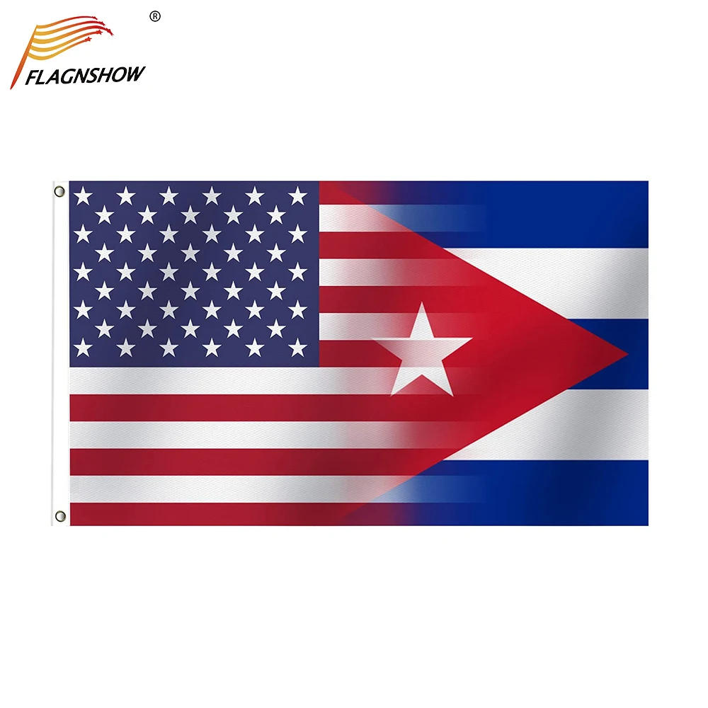 Фото 3x5 футов Флаг Америки и Кубы флаги США кубинской страны | Дом сад