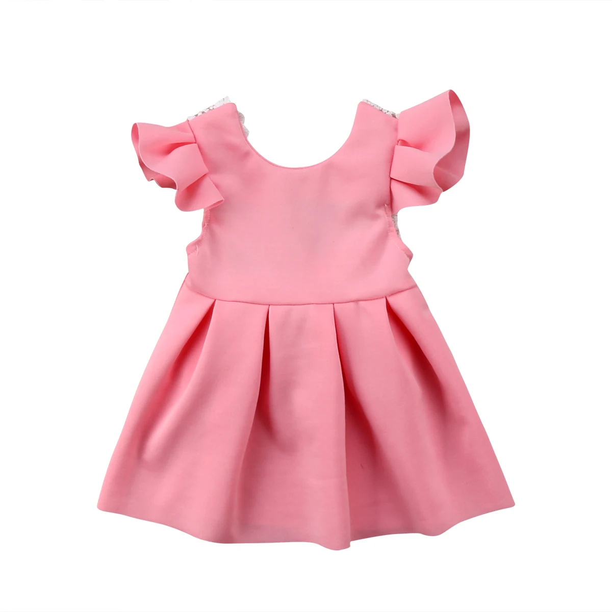 2 Colors Toddler Baby Girls Dresses Kids Ball Gown Backless Lace Party Dress Summer Sundress Clothing Outfits | Детская одежда и