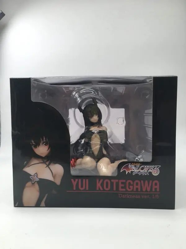 

Japan Anime To Love Ru Yui Kotegawa Darkness Model Decoration Black Sexy Girl Sitting Ver. 1/6 Scale PVC Action Figure Doll Toys