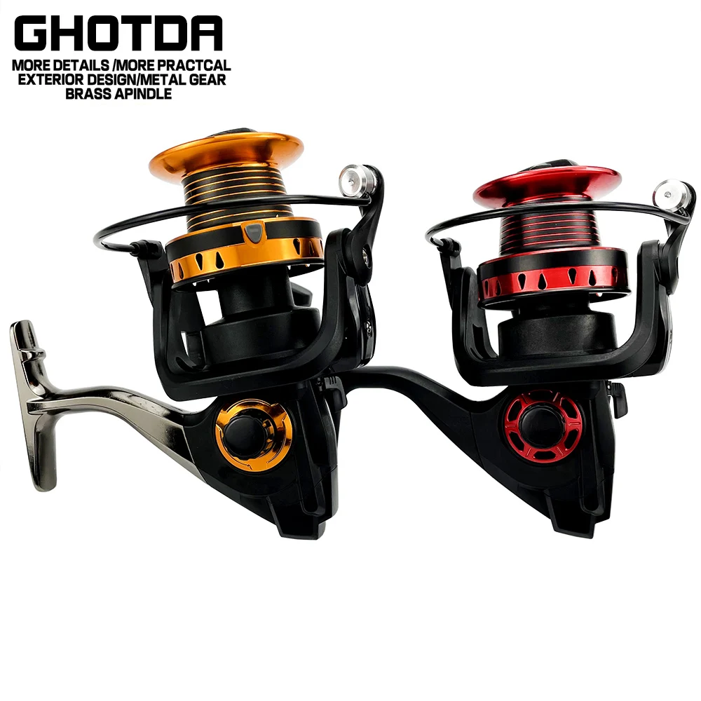 

Fishing Reel Spinning 4000 5000 6000 7000 8000 Metal Spool 13BB Saltwater Reel Catfish Surfcasting Fishing Reel Distant Wheel